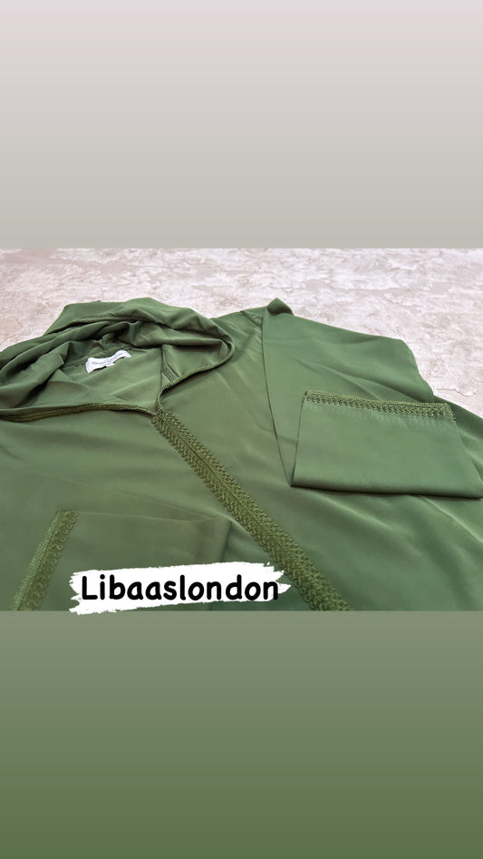 Women slim fit Moroccan Hooded dejellaba