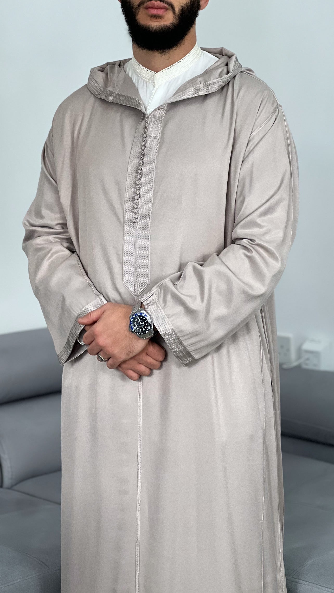 Hooded Gabardine  Moroccan thobe