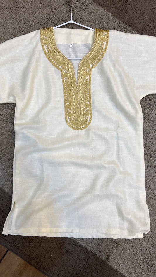 Boys Linen thobe  Kandoura short sleeves