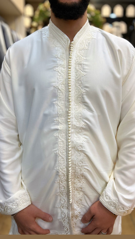 Jabador Embroidery under dejelaba Mens two piece set