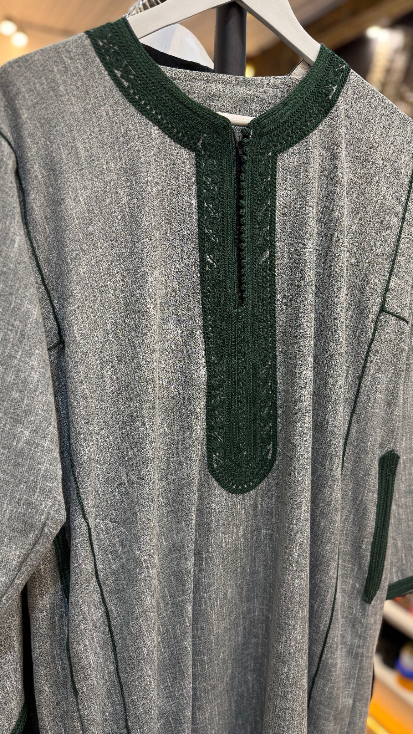 kaftan thobe Long sleeve  Linen style Moroccan