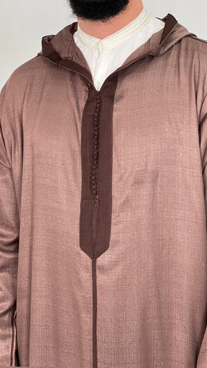 Hooded djellaba linen Moroccan djellaba