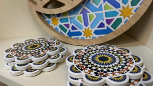 Mosaic cup coasters