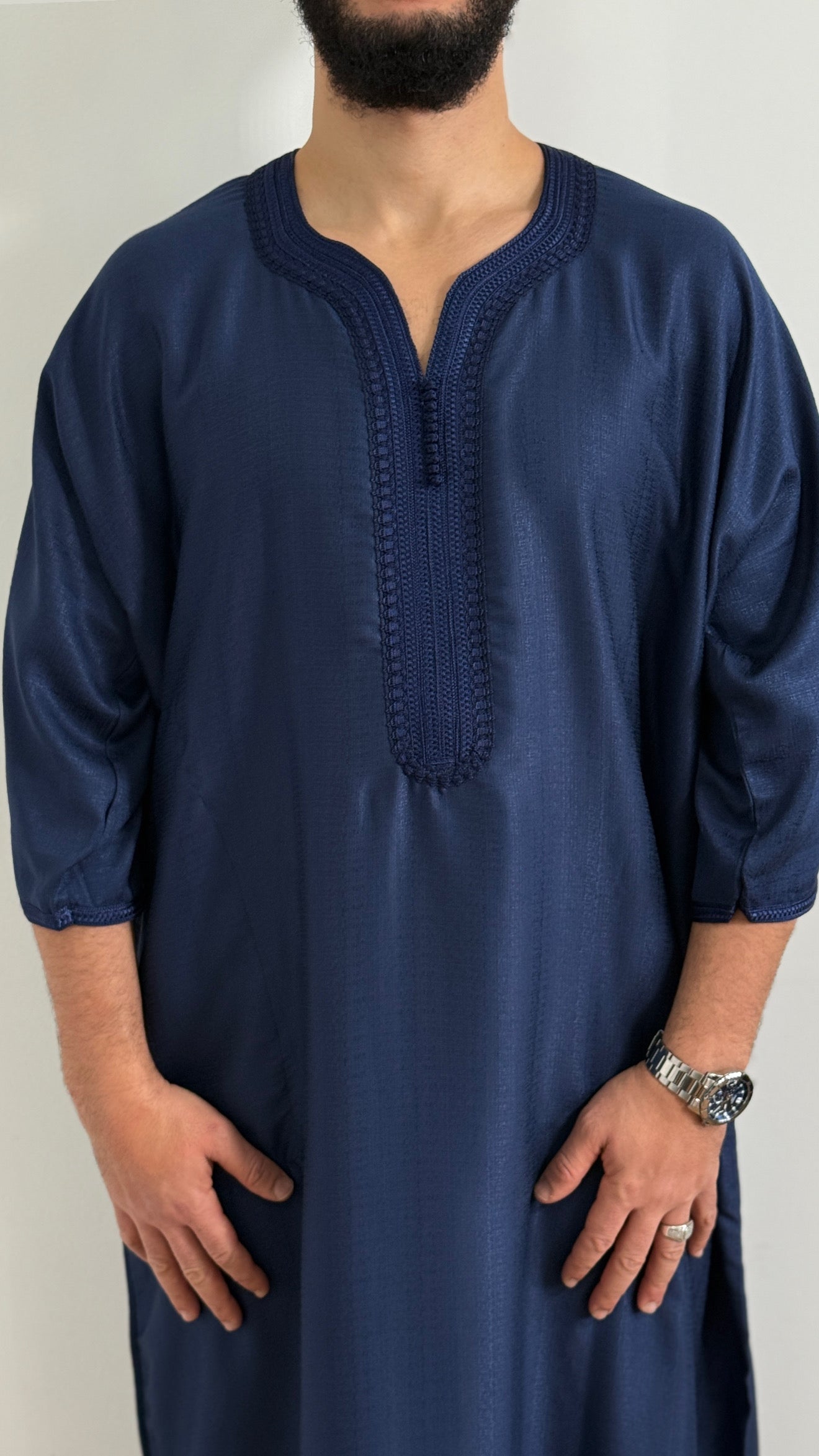 ثوب يومي - جلابة رجالية، جبة، ثوب إسلامي، كندورة، قفطان مراكشي كتان خفيف الوزن