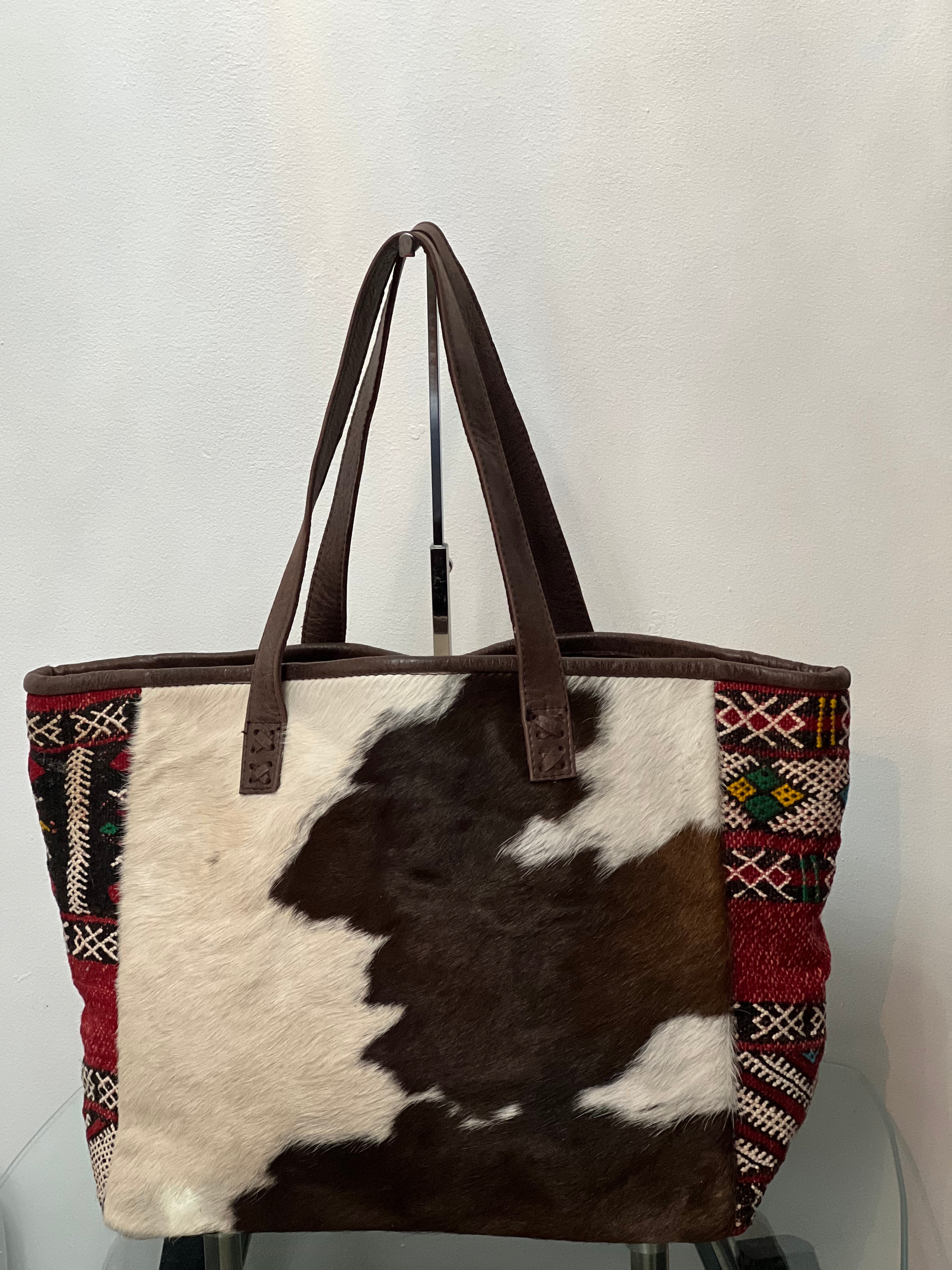 Tote bag Shoulder bag - Cow Fur Leather