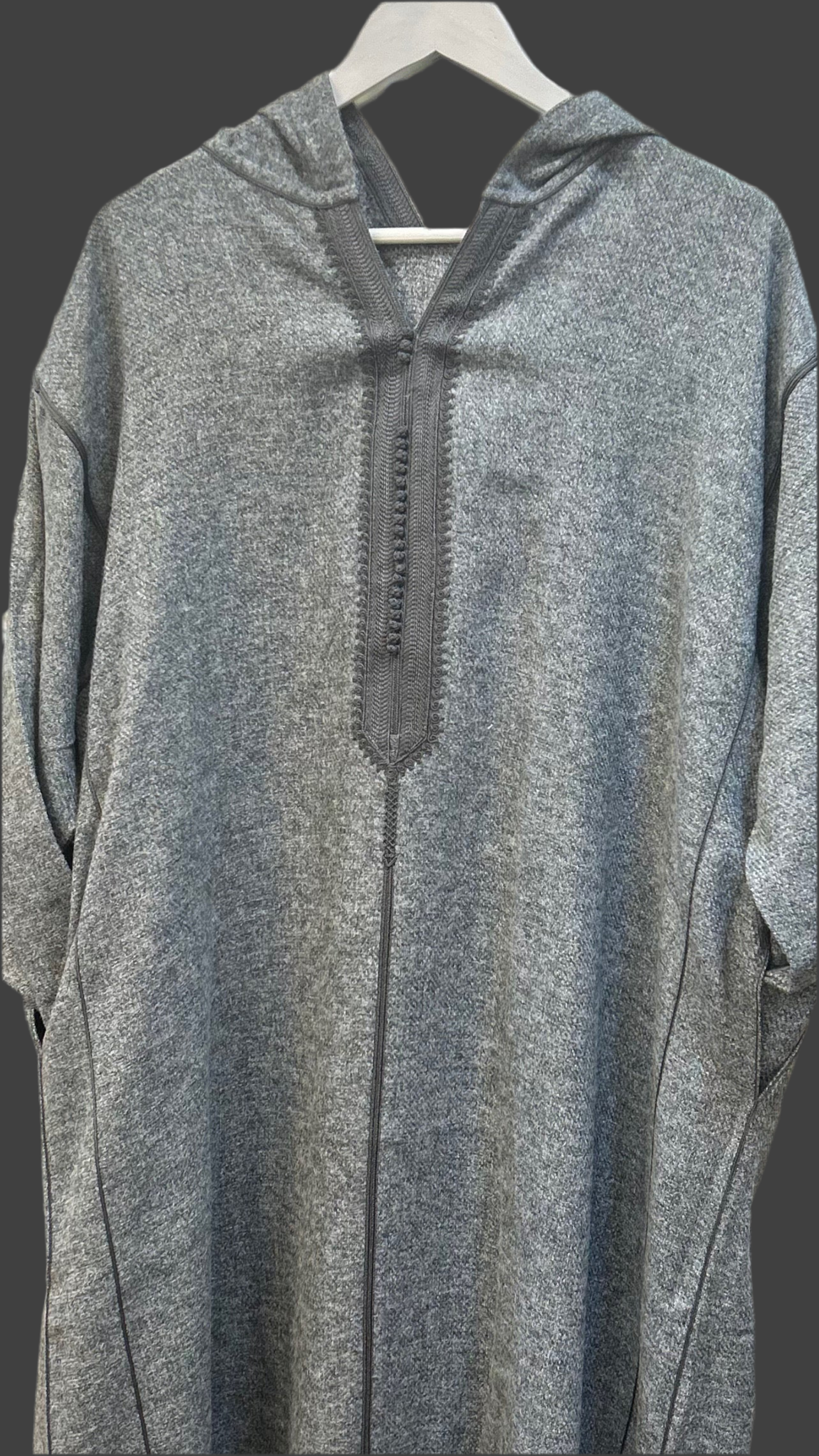 Hooded Premium winter Hooded djellaba Grey