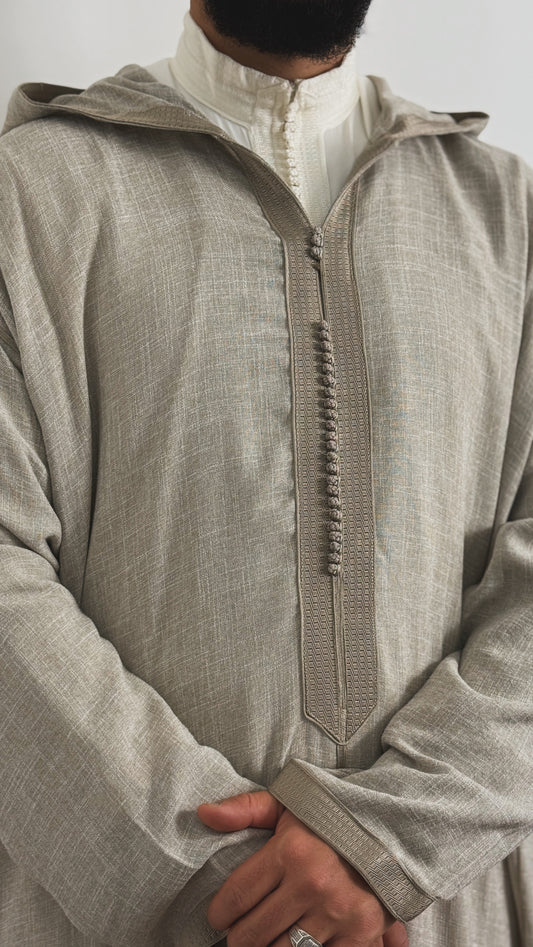 Hooded Djellaba Moroccan Linen