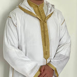 Hooded djellaba linen Moroccan djellaba