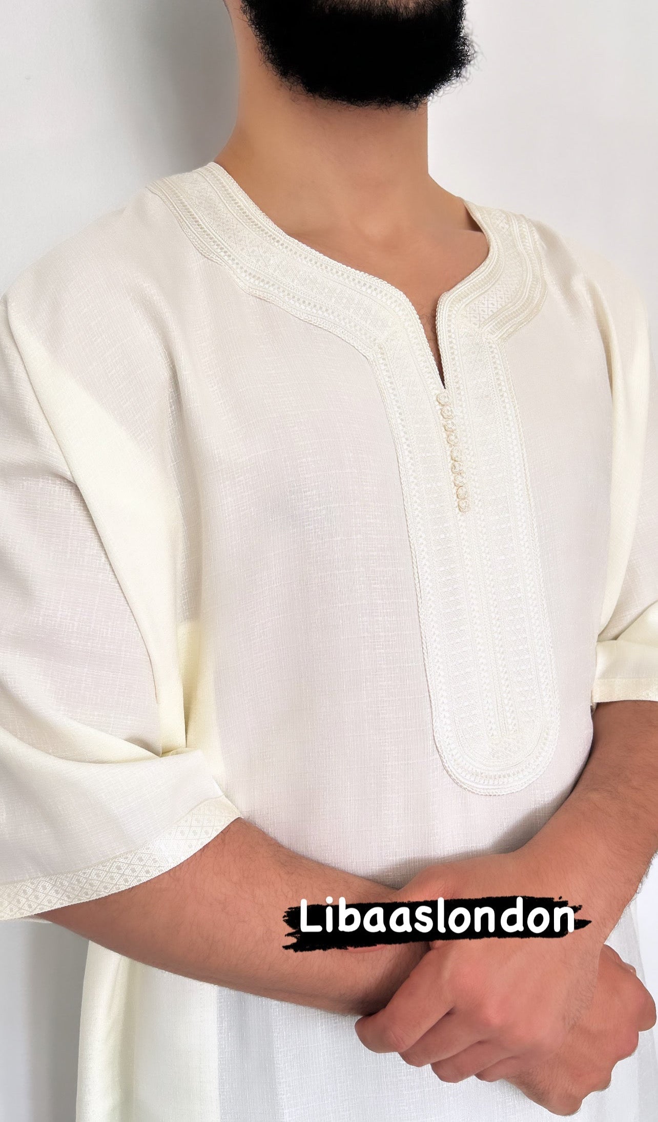 Linen blend Thobe Moroccan