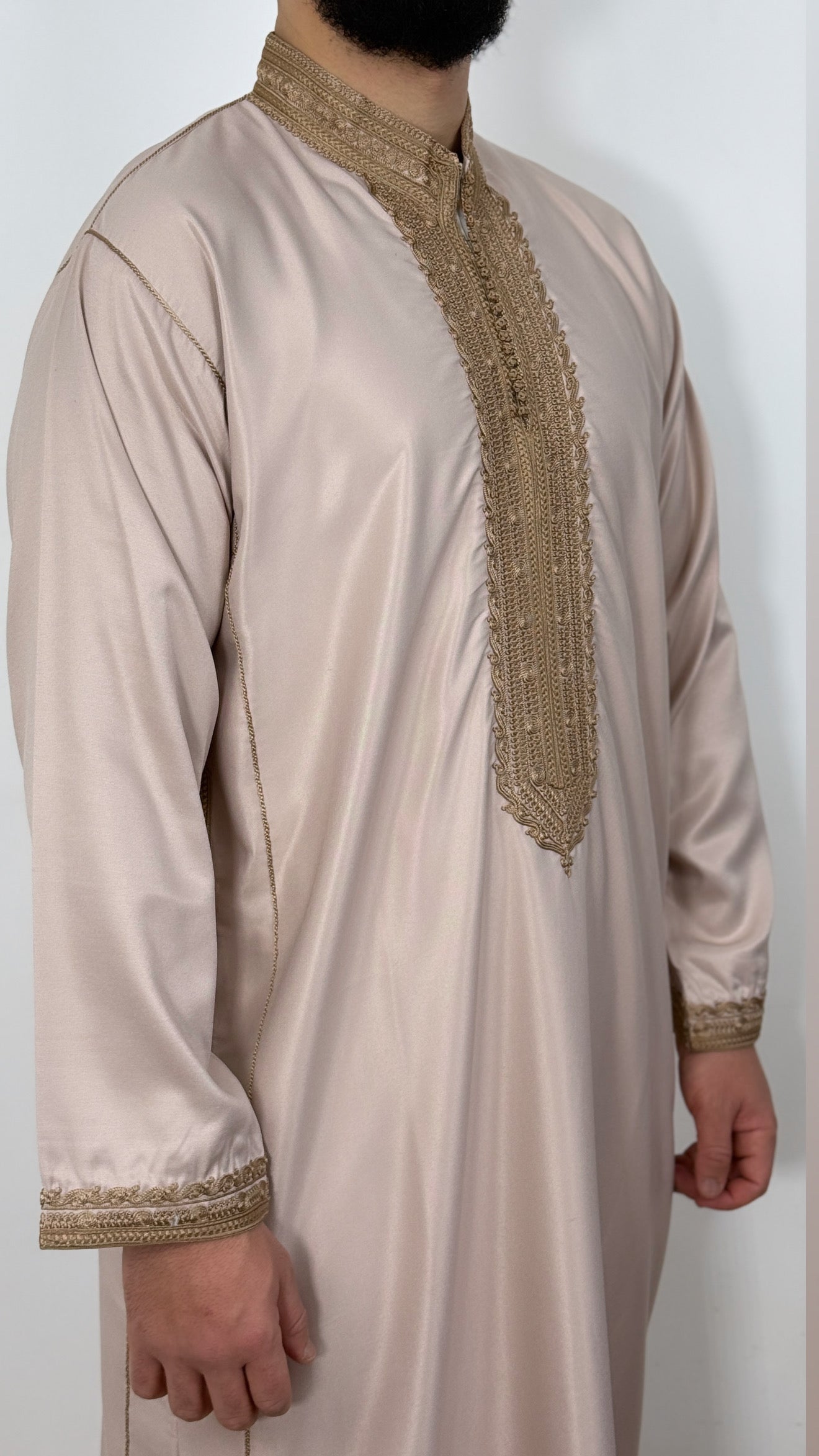 Kaftan Collar Thobe Long Sleeve