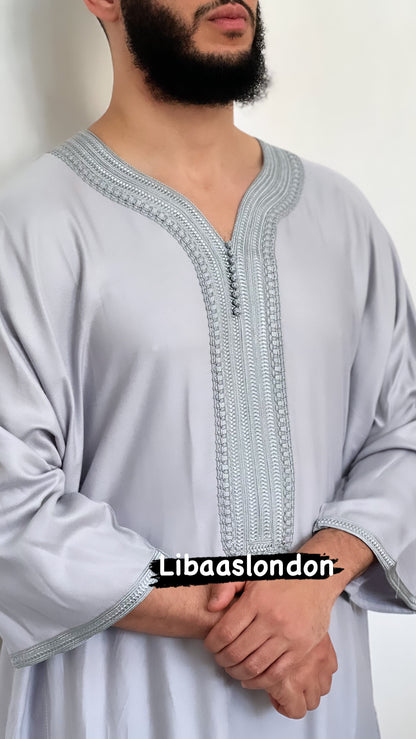 ثوب رجالي كندورة إسلامية من مزيج القطن