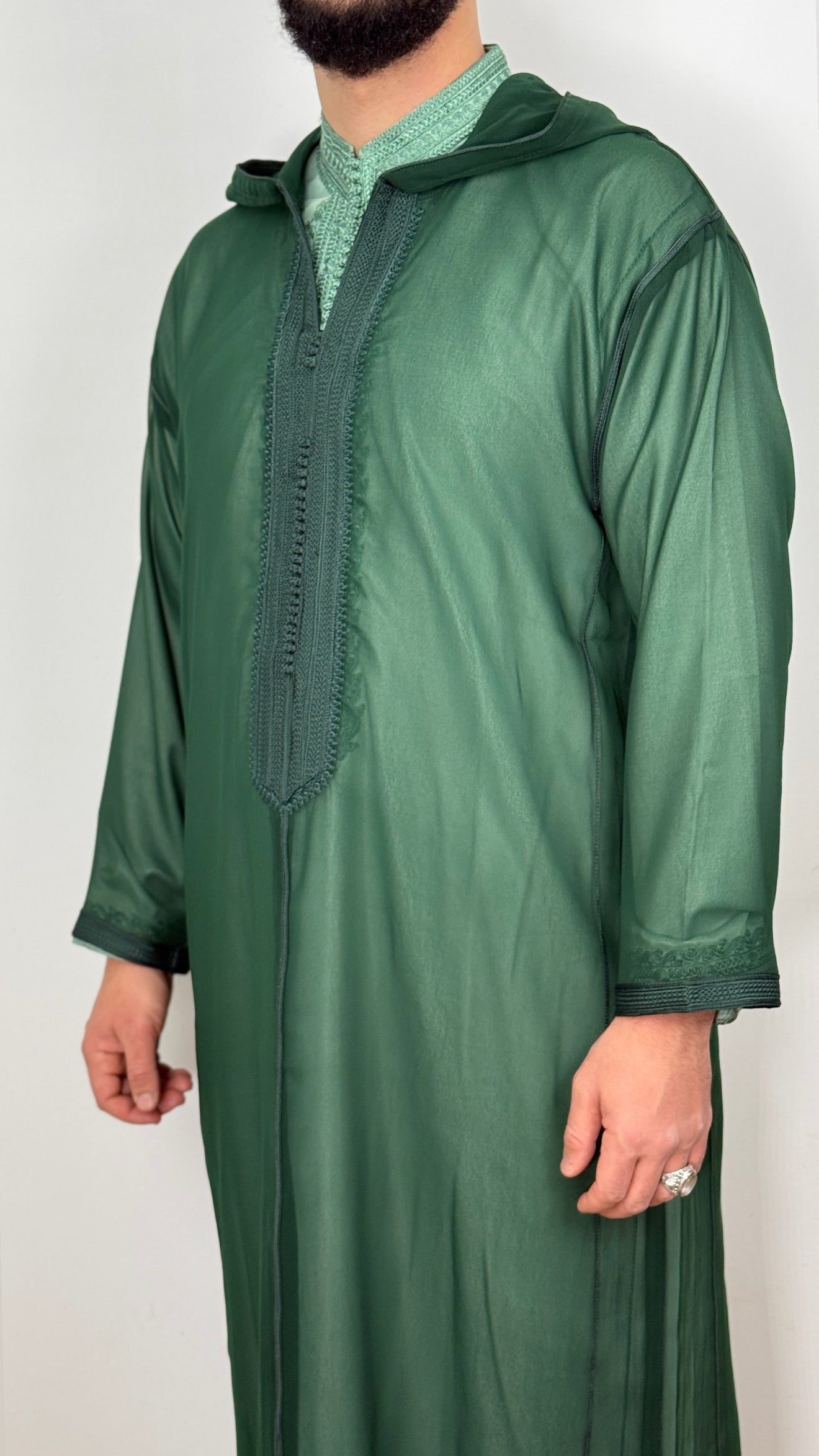 Hooded Premium Nikkah Djellaba see through