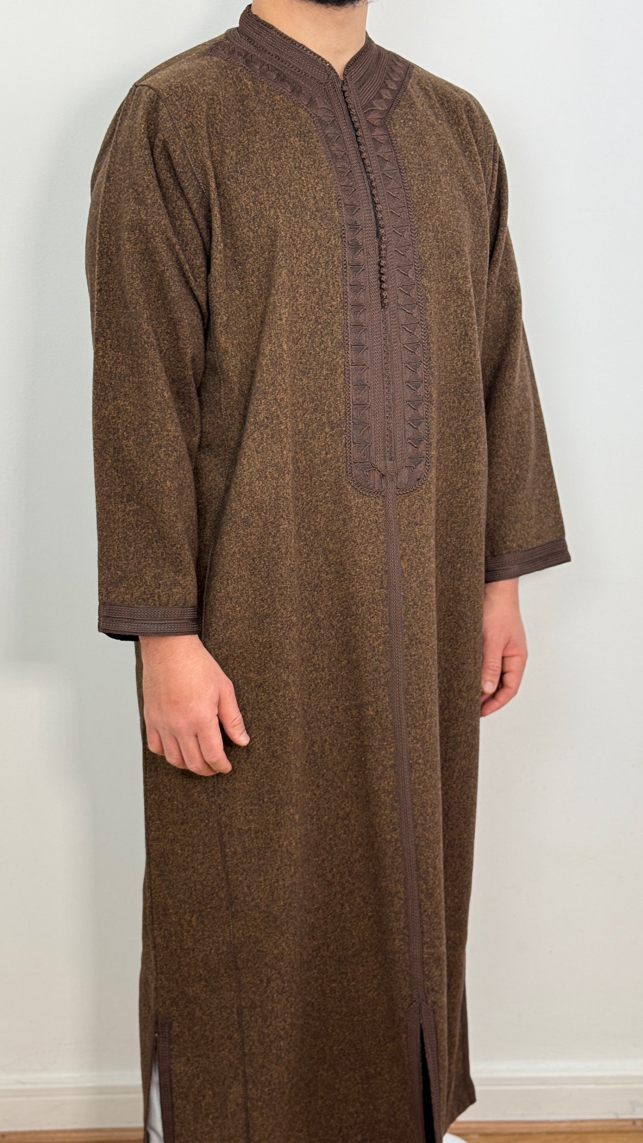 Kaftan Winter color Tweed Long Sleeve Thobe