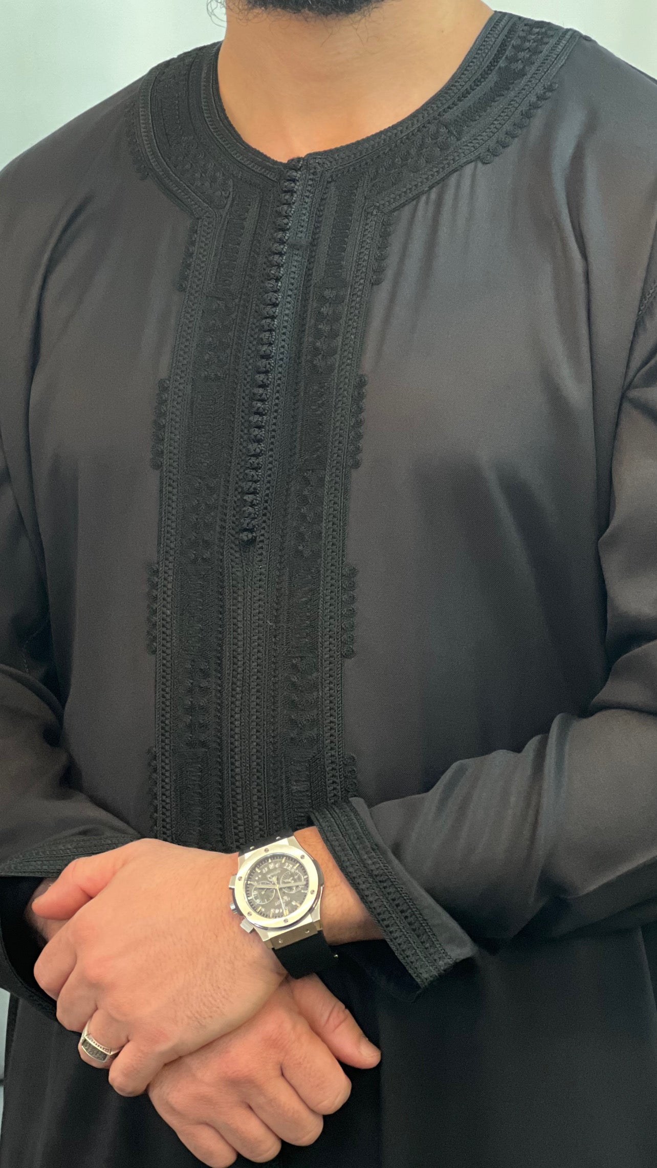 قفطان مغربي بأكمام طويلة موديل 2025