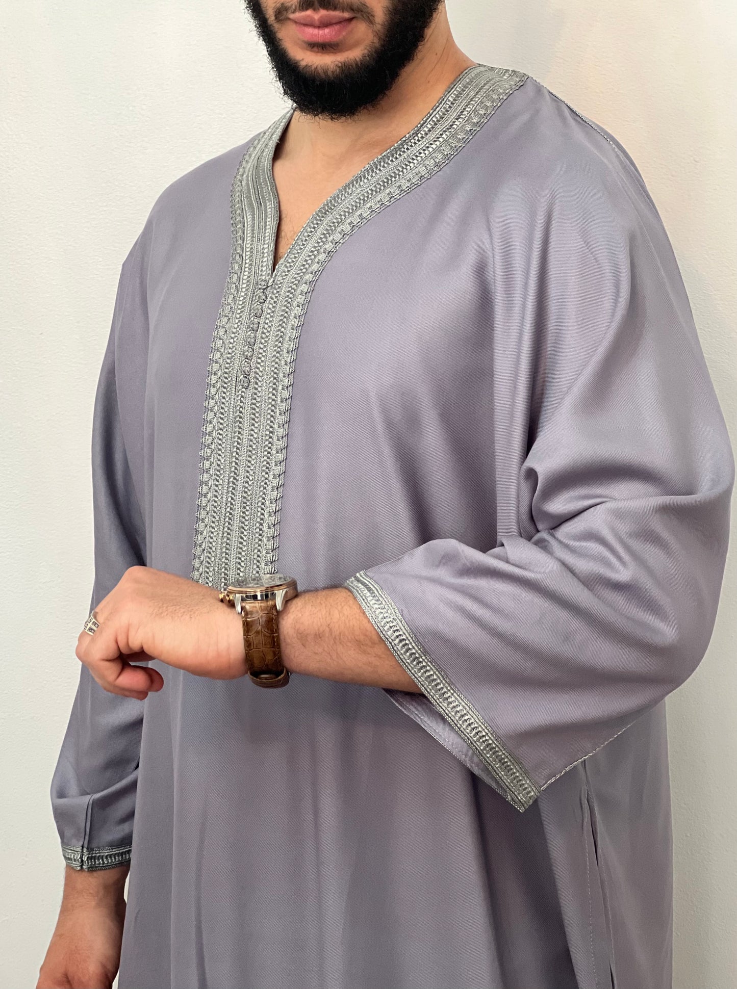 ثوب رجالي كندورة إسلامية من مزيج القطن