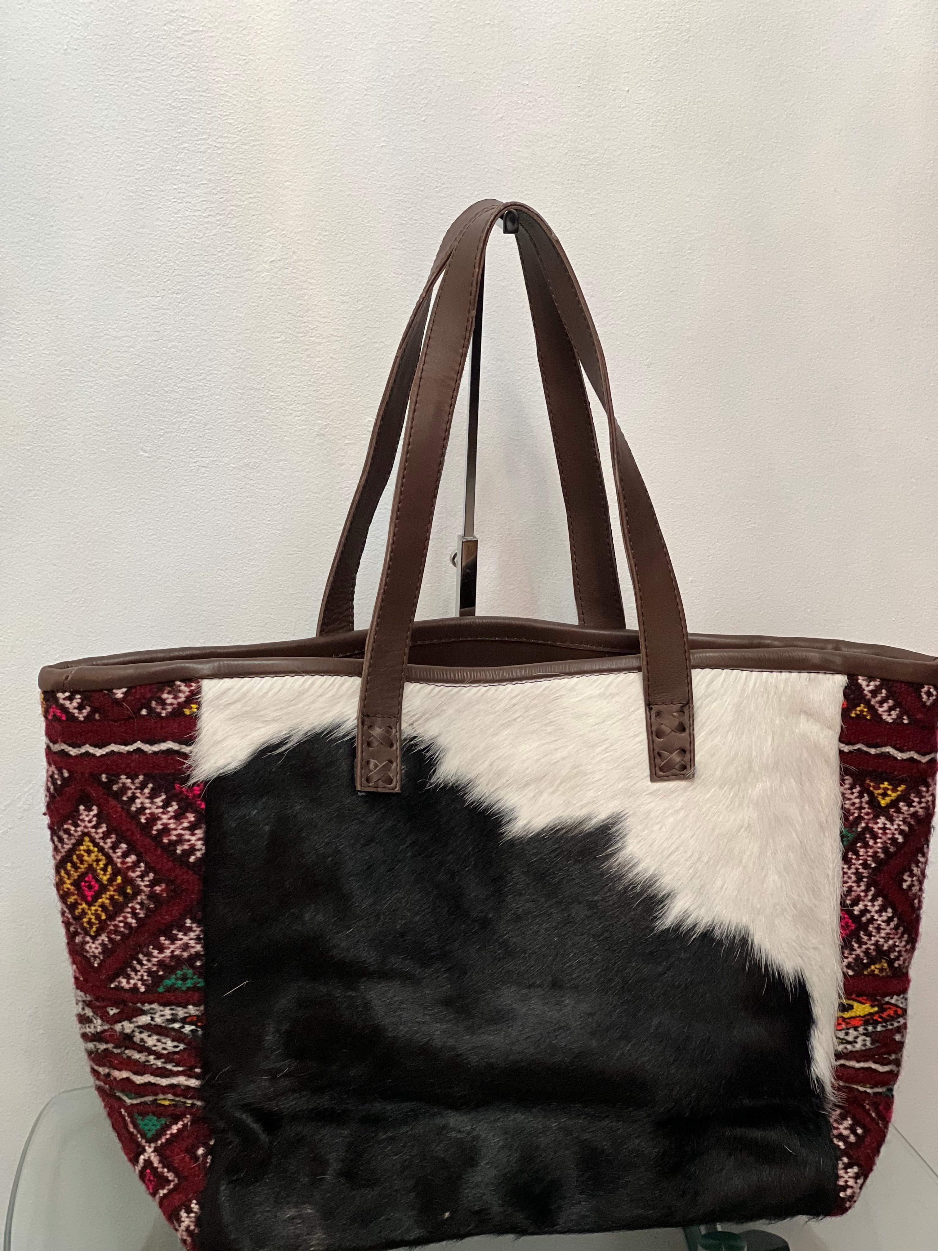 Tote bag Shoulder bag - Cow Fur Leather