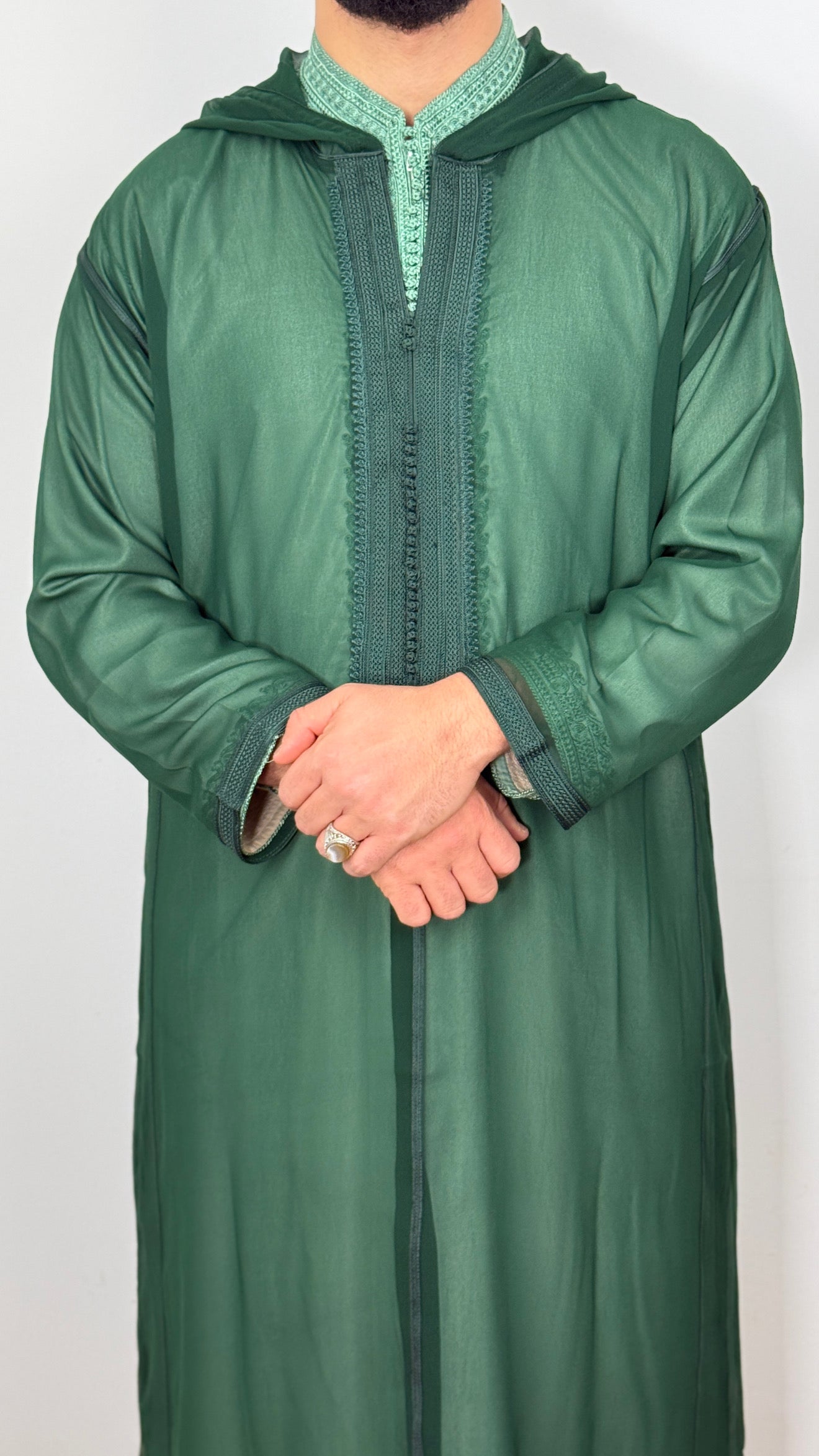 Hooded Premium Nikkah Djellaba see through