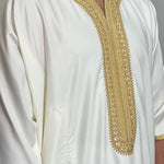 Traditional Moroccan Islamic Thobe Embroidery