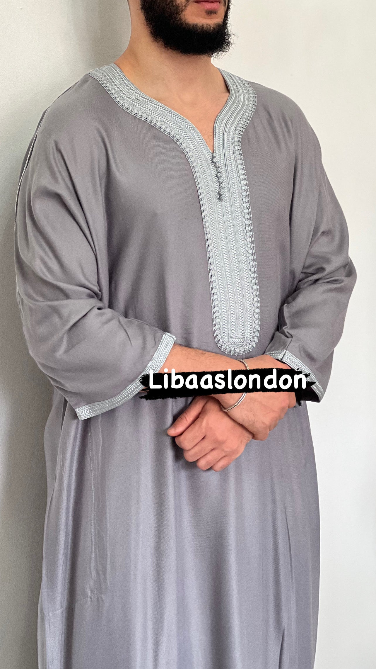 ثوب رجالي كندورة إسلامية من مزيج القطن