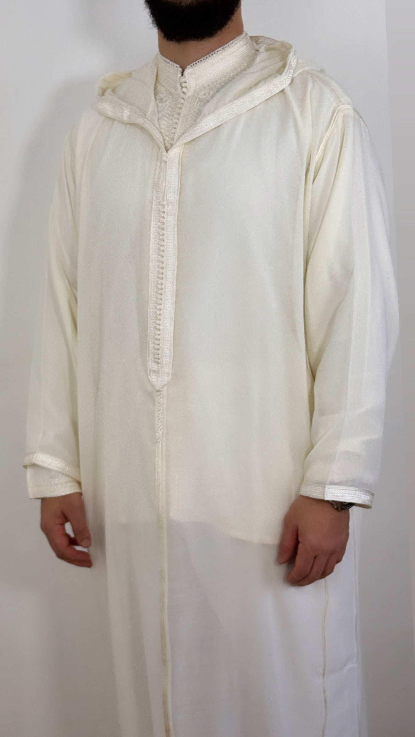 Hooded Premium Nikkah Djellaba see through