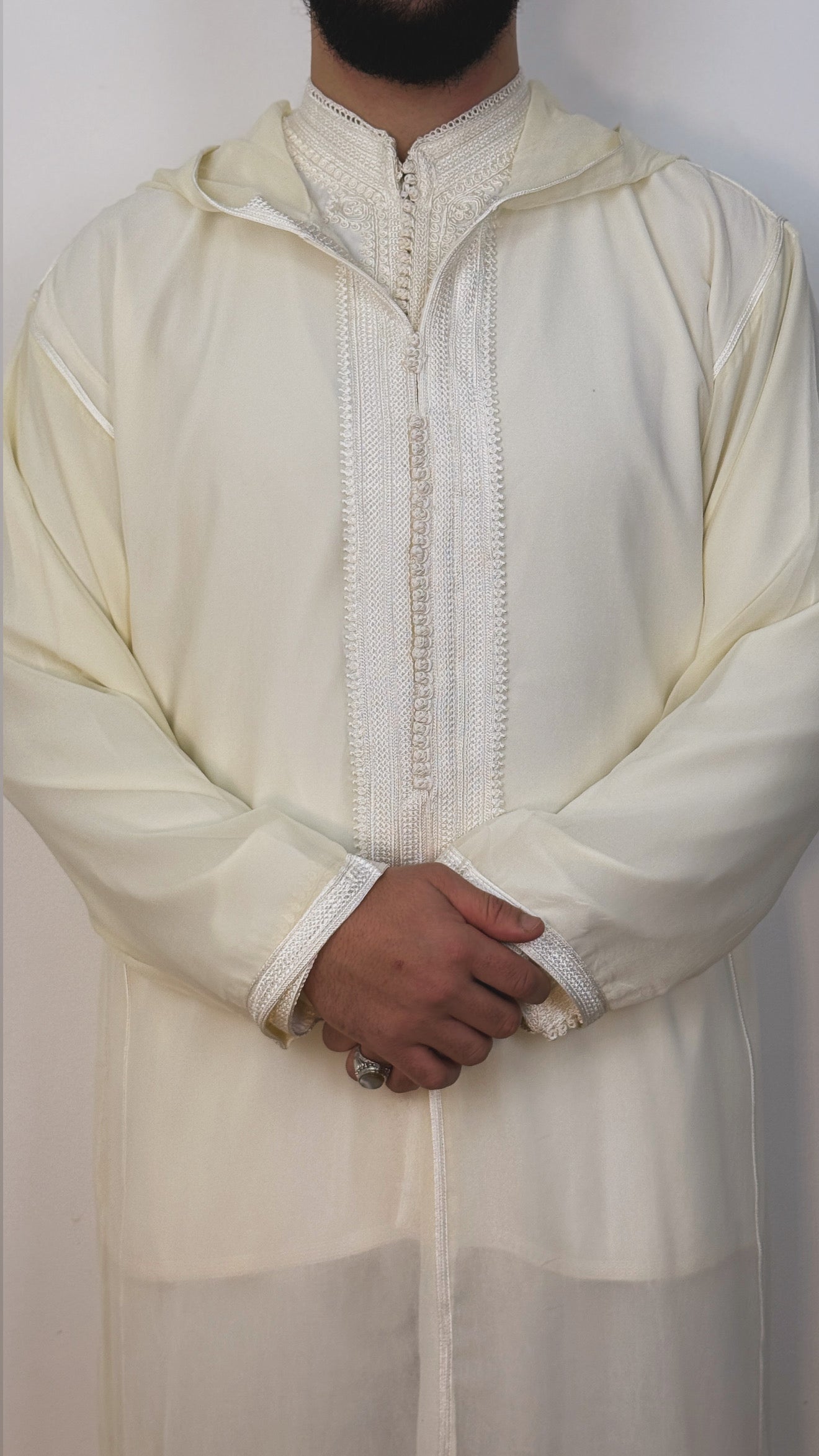 Hooded Premium Nikkah Djellaba see through