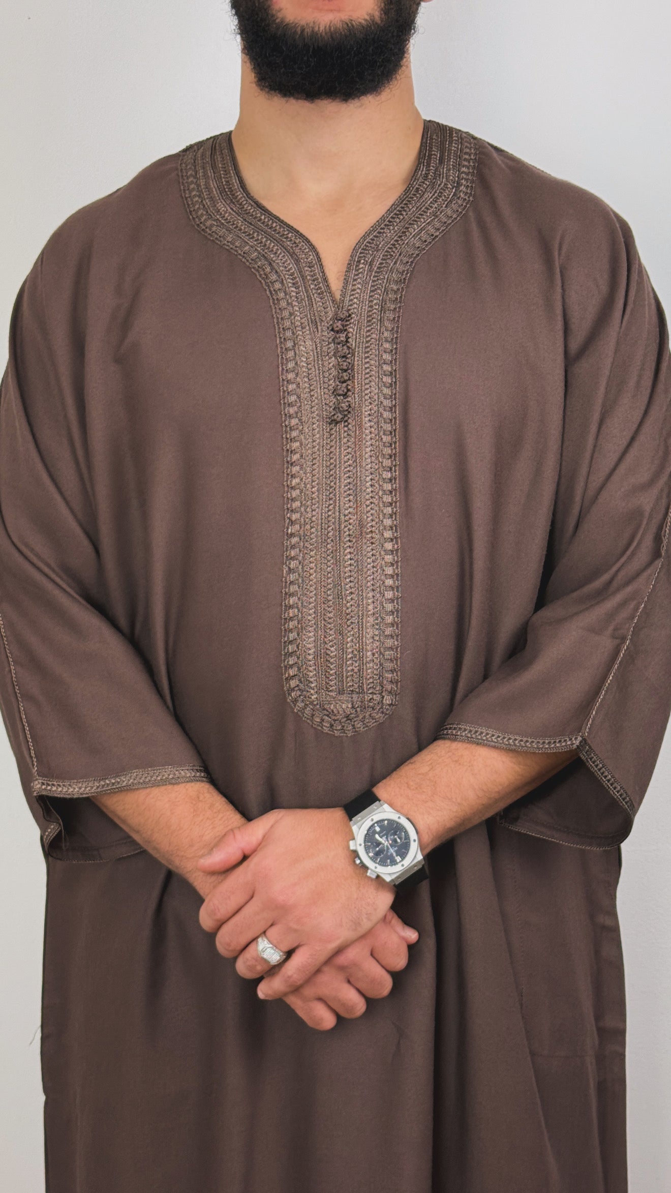 ثوب رجالي كندورة إسلامية من مزيج القطن