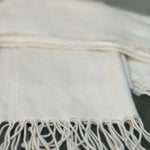 Cream scarf / shawl with tassels