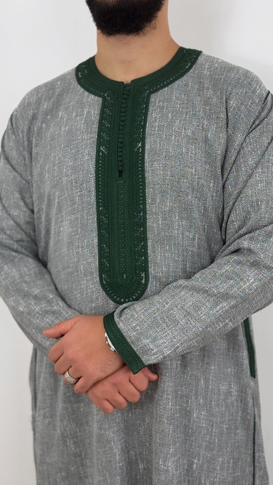 kaftan thobe Long sleeve  Linen style Moroccan