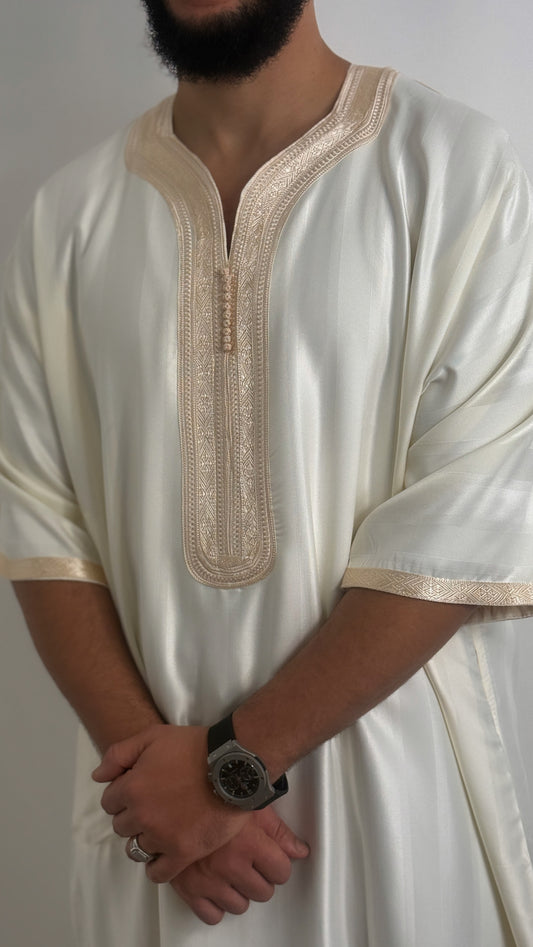 Moroccan Thobe Premium Striped