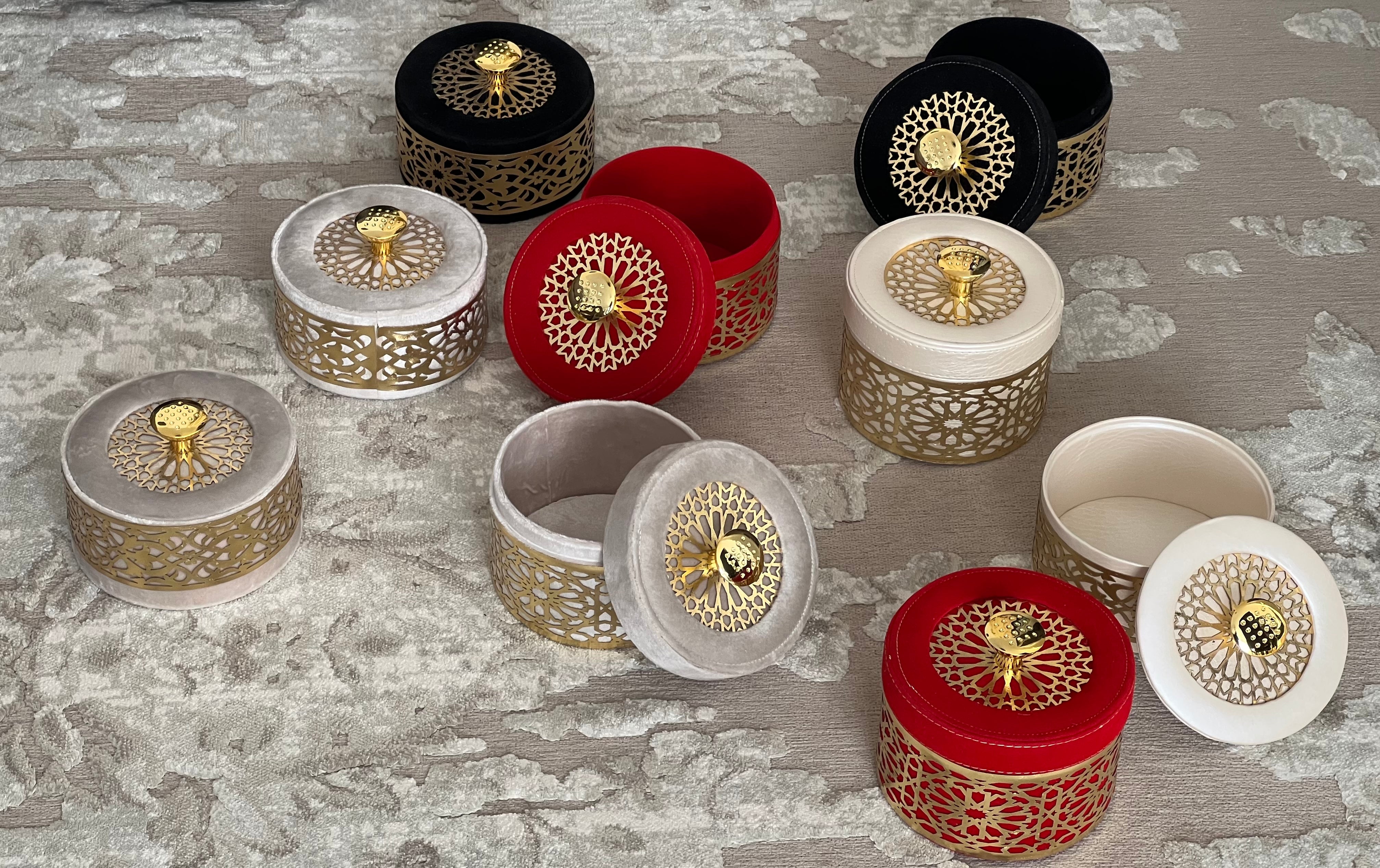 Moroccan decor boxes rounded