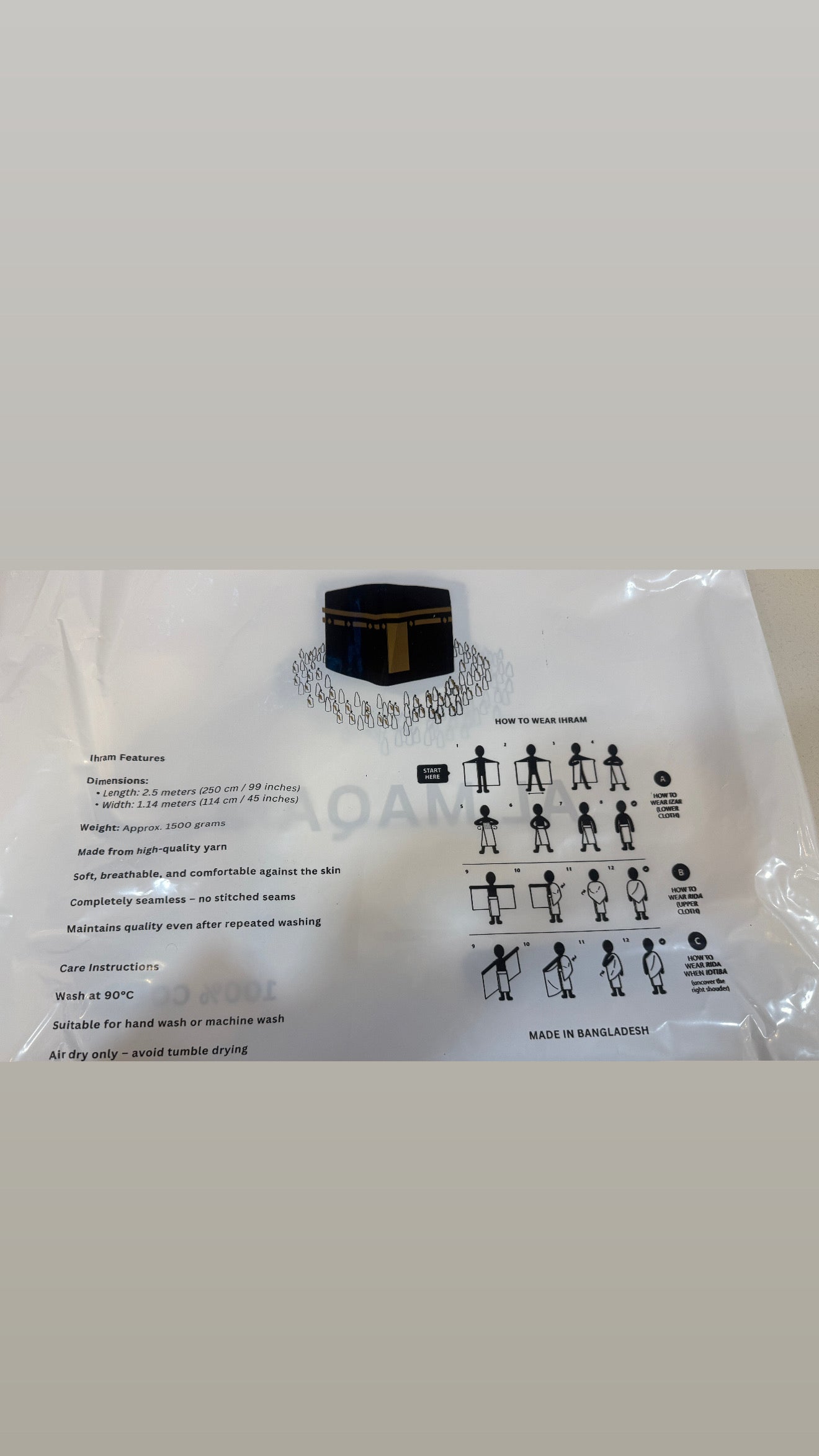 UMRAH MUSLIM IHRAM 100% Cotton