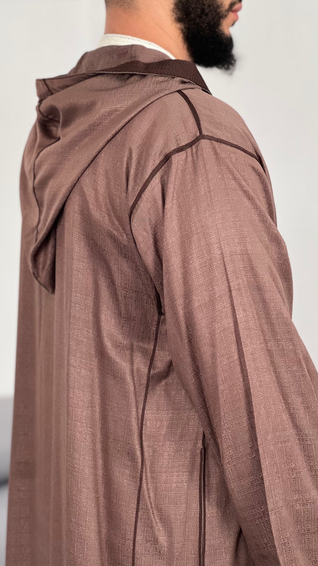 Hooded djellaba linen Moroccan djellaba