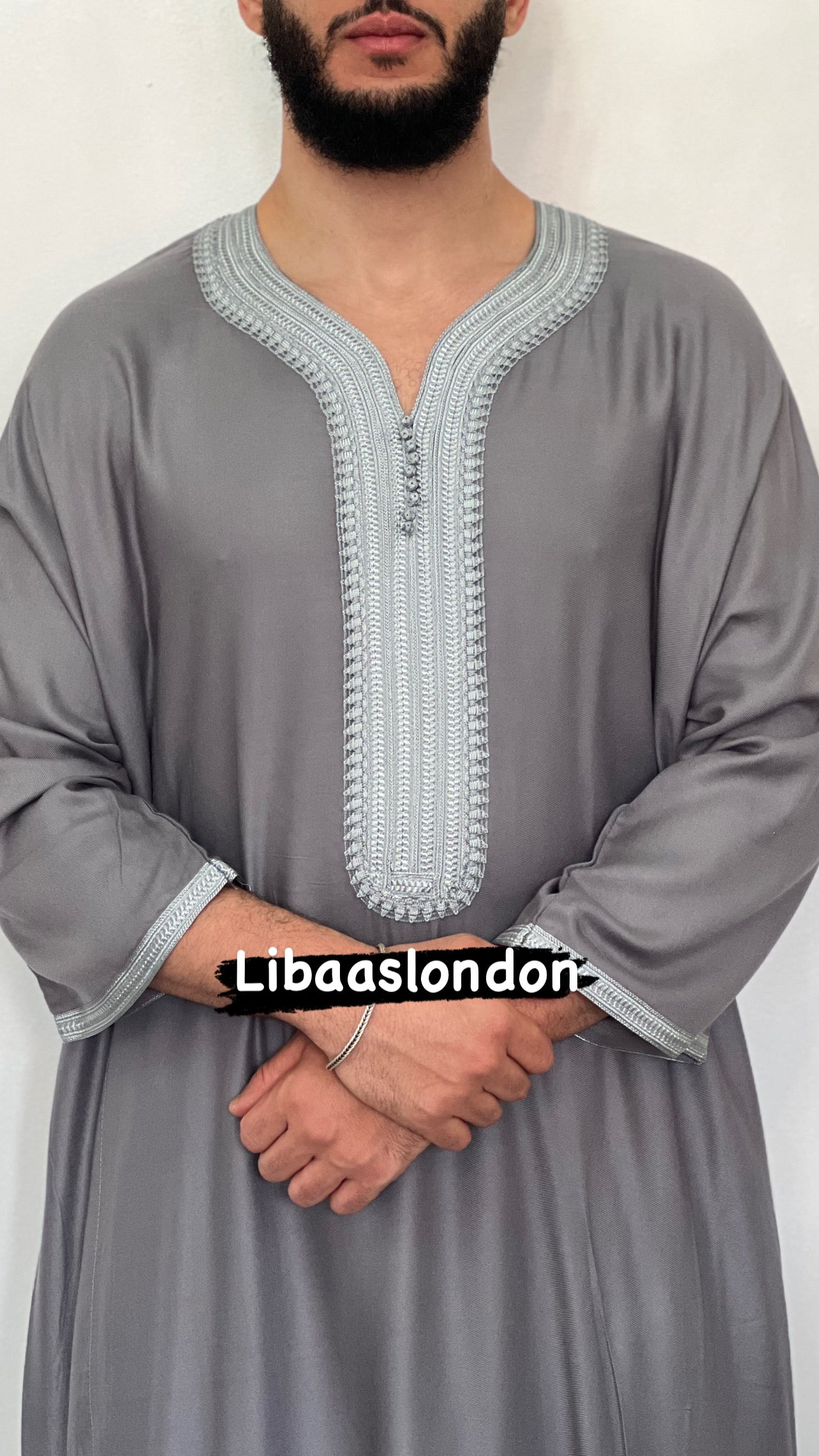 ثوب رجالي كندورة إسلامية من مزيج القطن