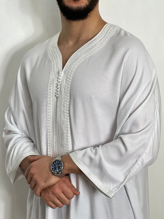 ثوب رجالي كندورة إسلامية من مزيج القطن