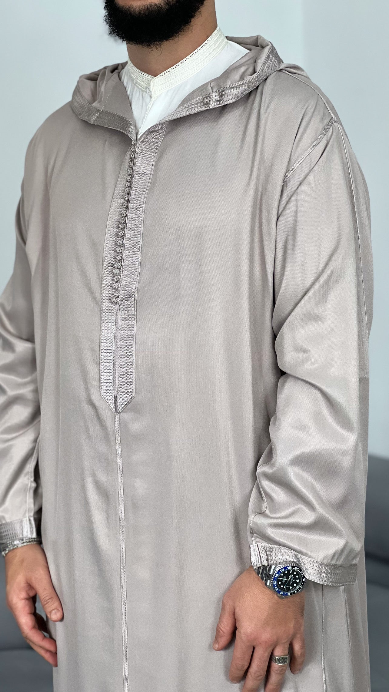 Hooded Gabardine  Moroccan thobe