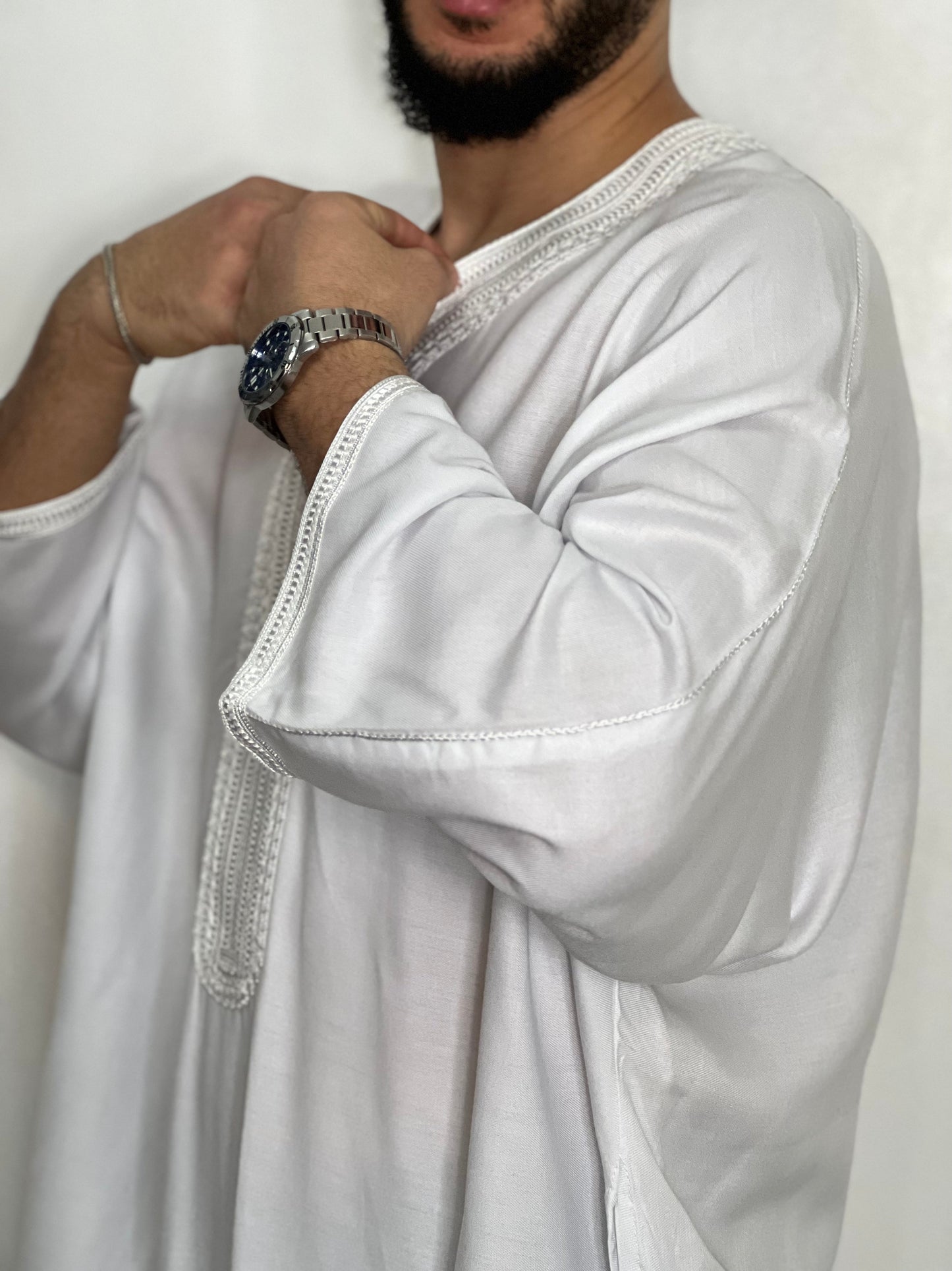ثوب رجالي كندورة إسلامية من مزيج القطن