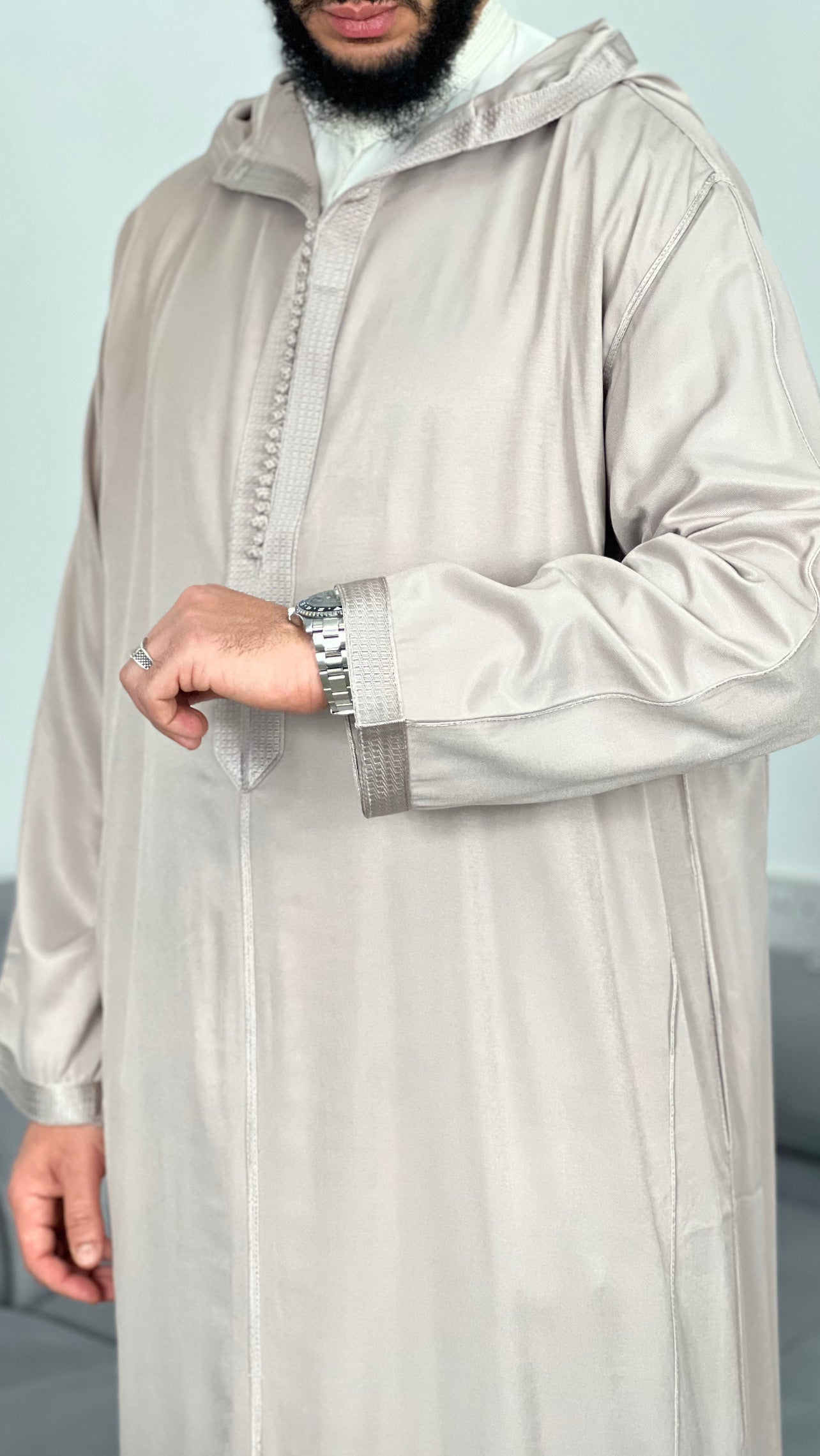 Hooded Gabardine  Moroccan thobe