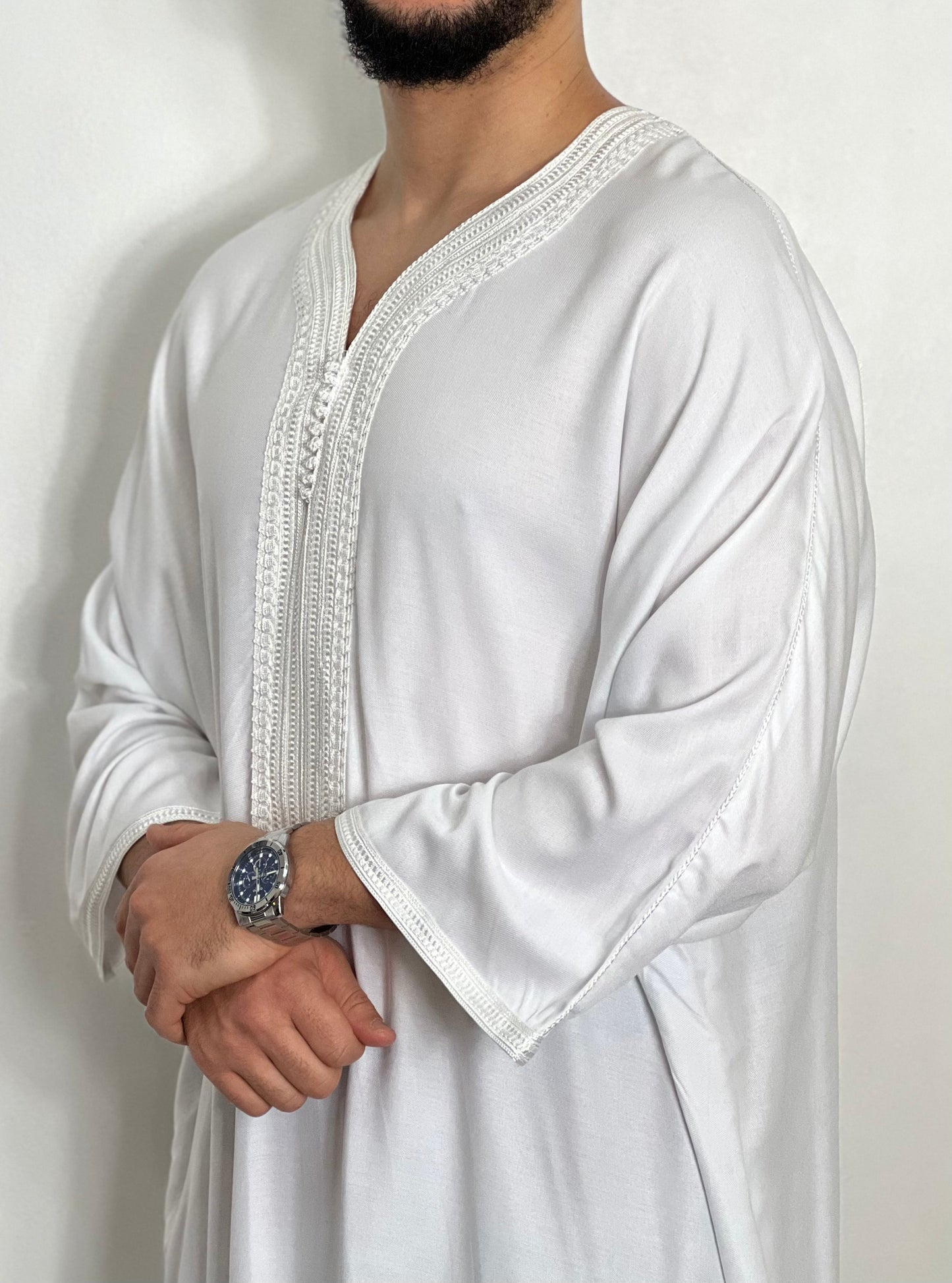 ثوب رجالي كندورة إسلامية من مزيج القطن