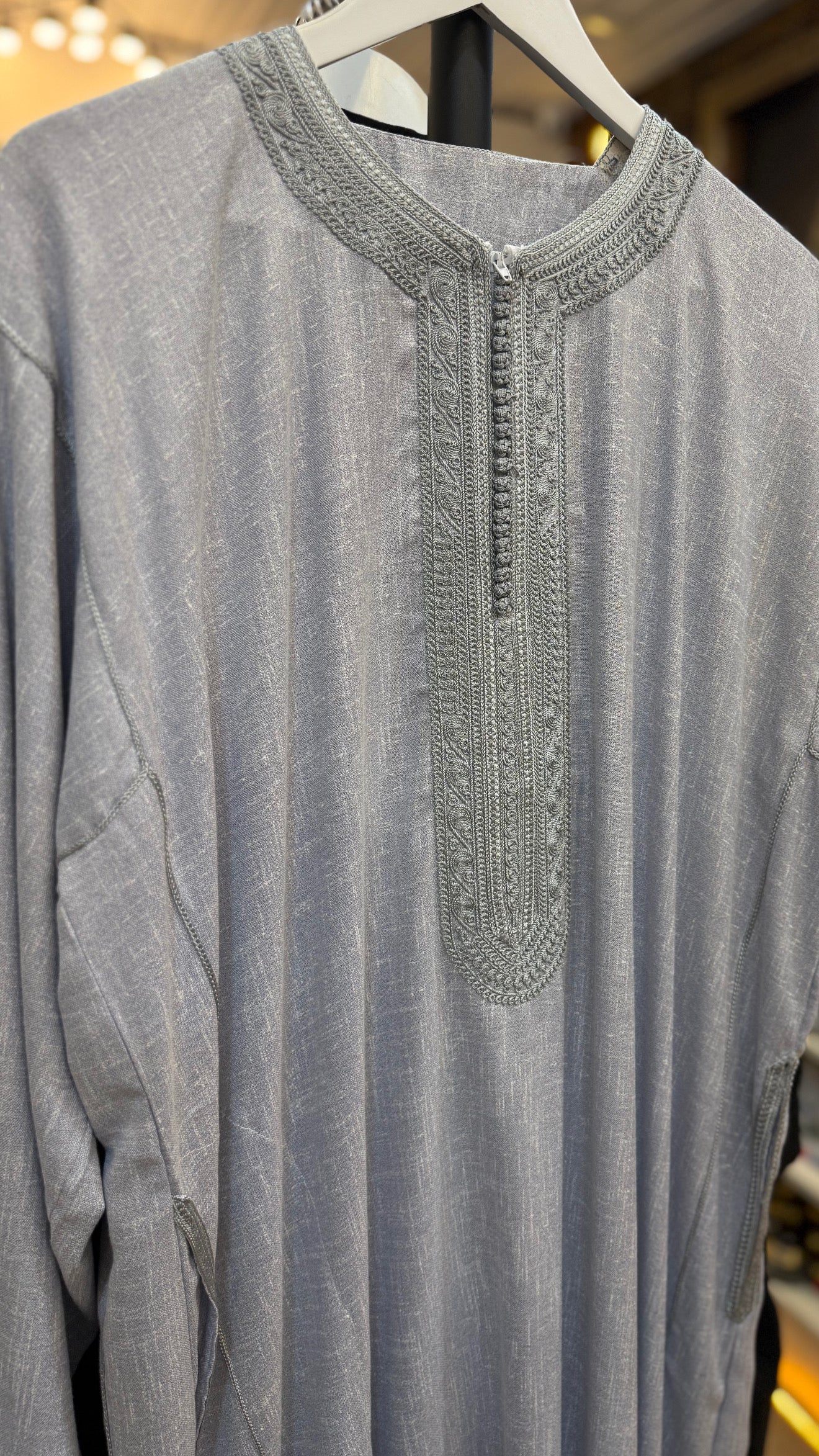 kaftan thobe Long sleeve  Linen style Moroccan