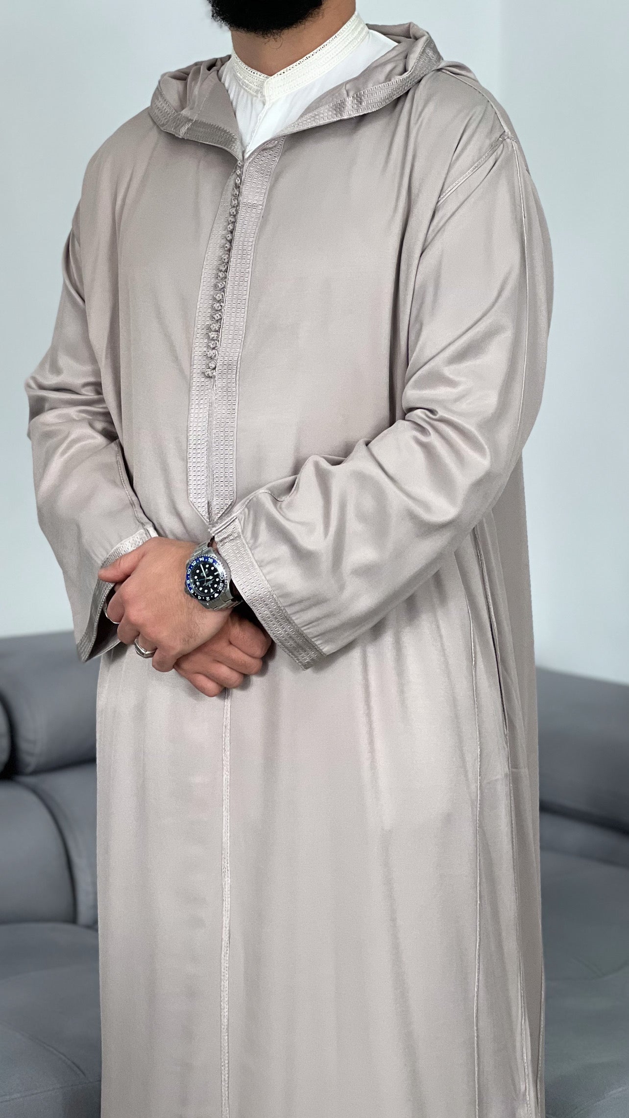Hooded Gabardine  Moroccan thobe
