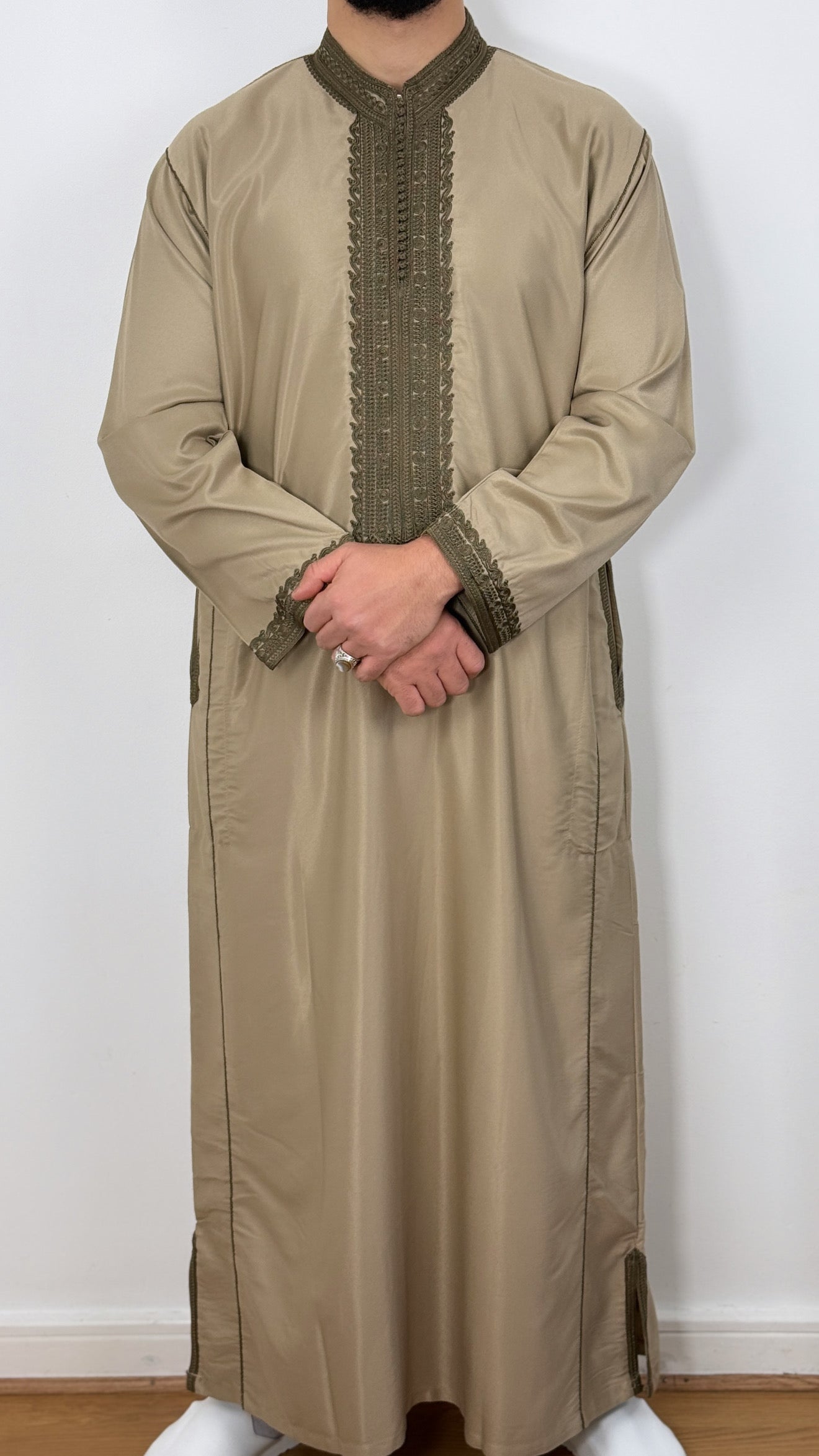 Kaftan Collar Thobe Long Sleeve