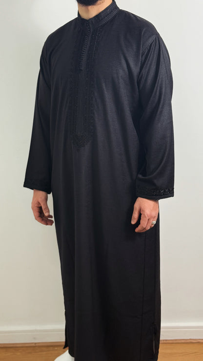 Kaftan Collar Thobe Long Sleeve