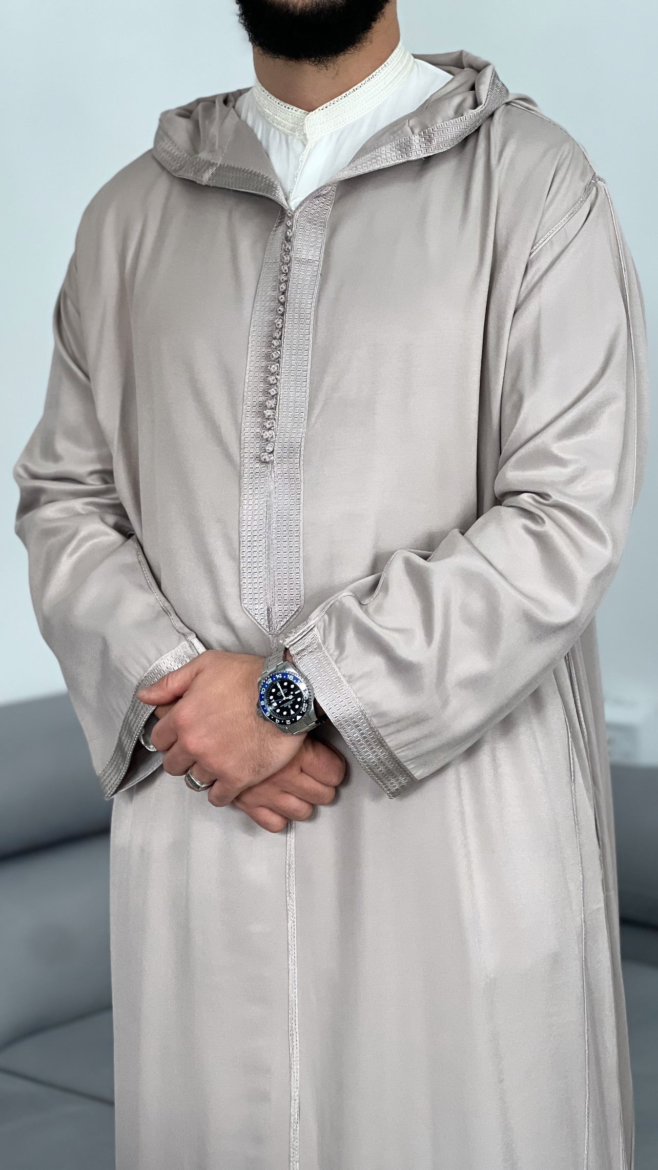 Hooded Gabardine  Moroccan thobe