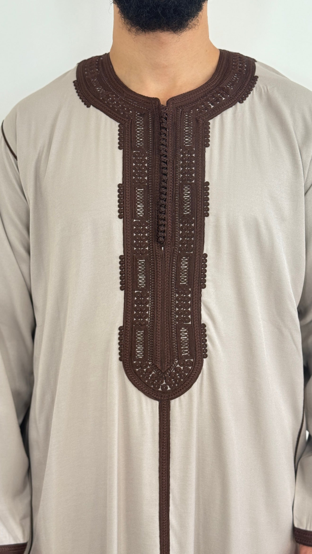 قفطان مغربي بأكمام طويلة موديل 2025