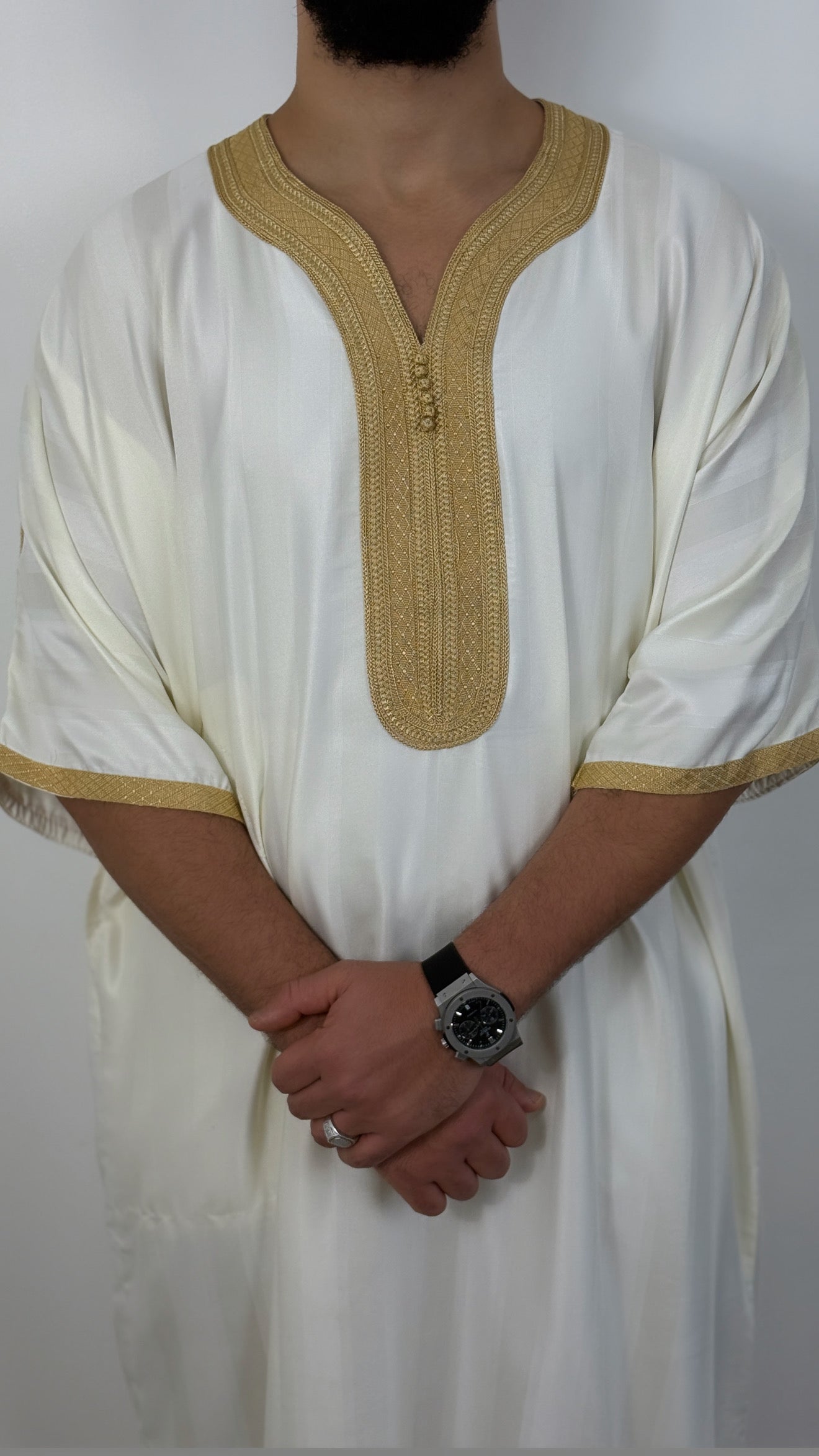 الجوهرة ثوب مغربي إسلامي مخطط جلابة جبة ثوب كندورة