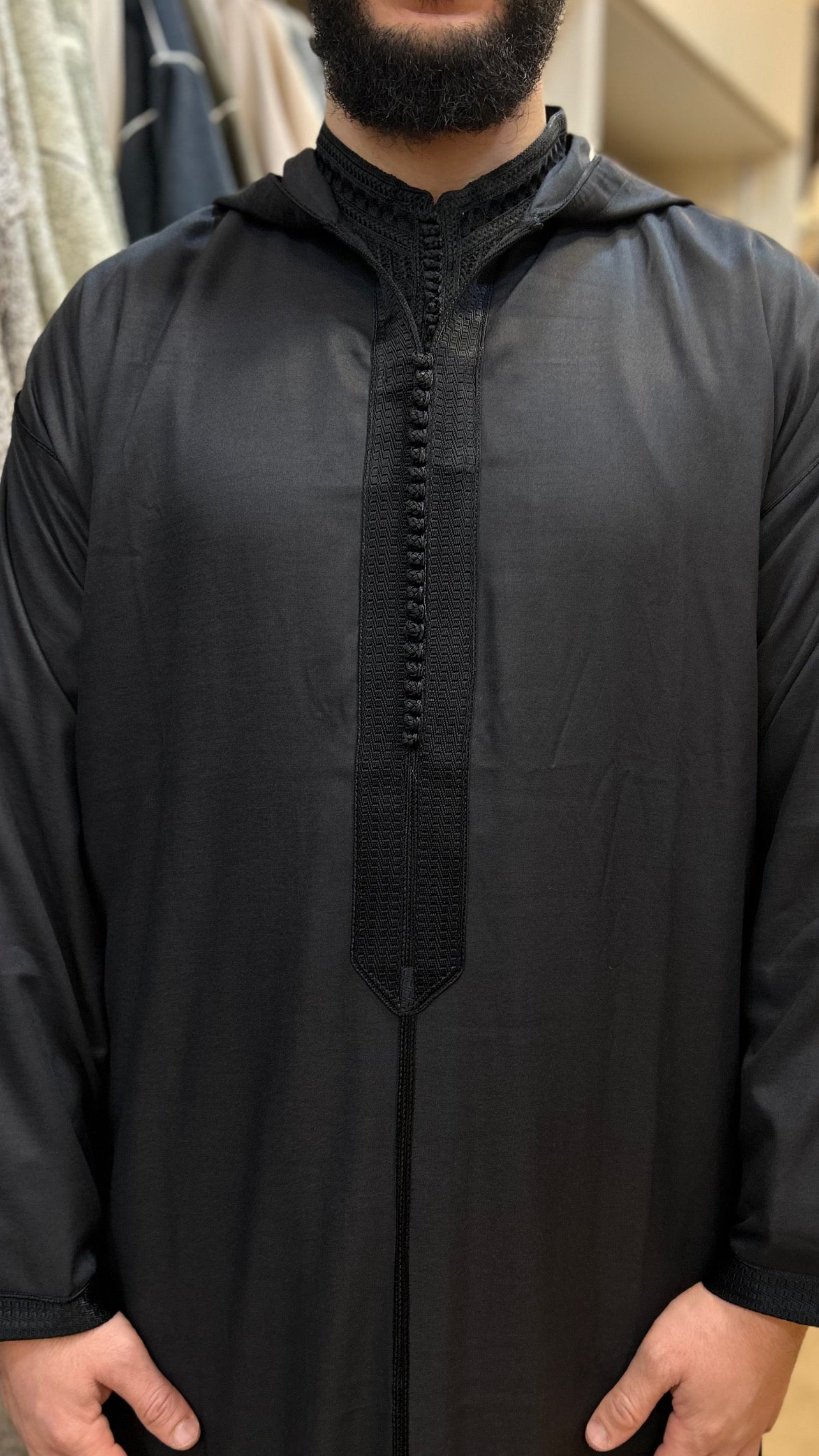 Hooded Gabardine Moroccan thobe