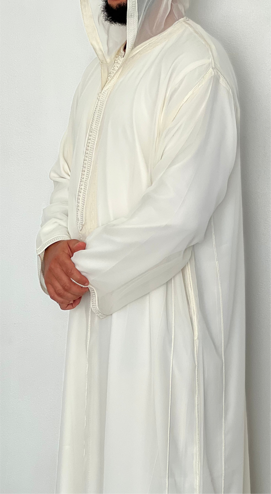 Hooded Premium Nikkah Djellaba see through