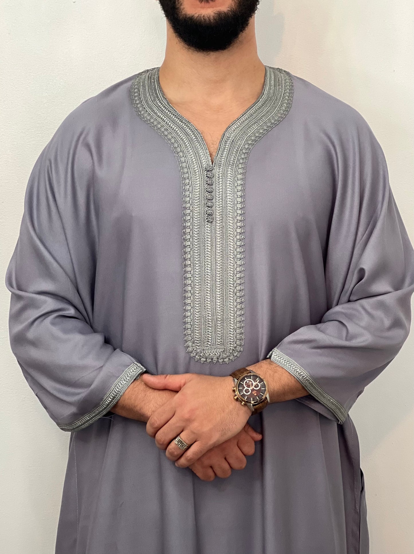 ثوب رجالي كندورة إسلامية من مزيج القطن