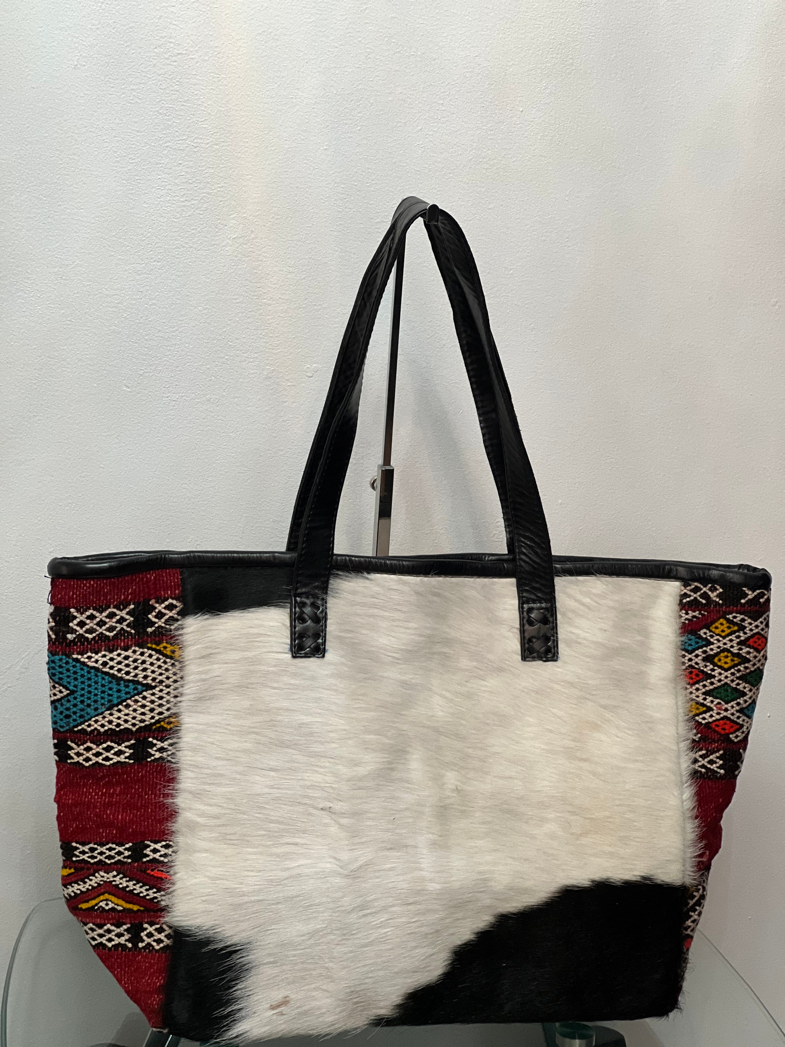 Tote bag Shoulder bag - Cow Fur Leather