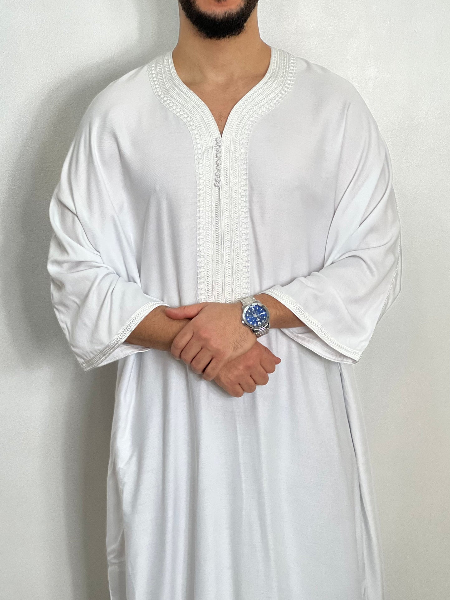 ثوب رجالي كندورة إسلامية من مزيج القطن